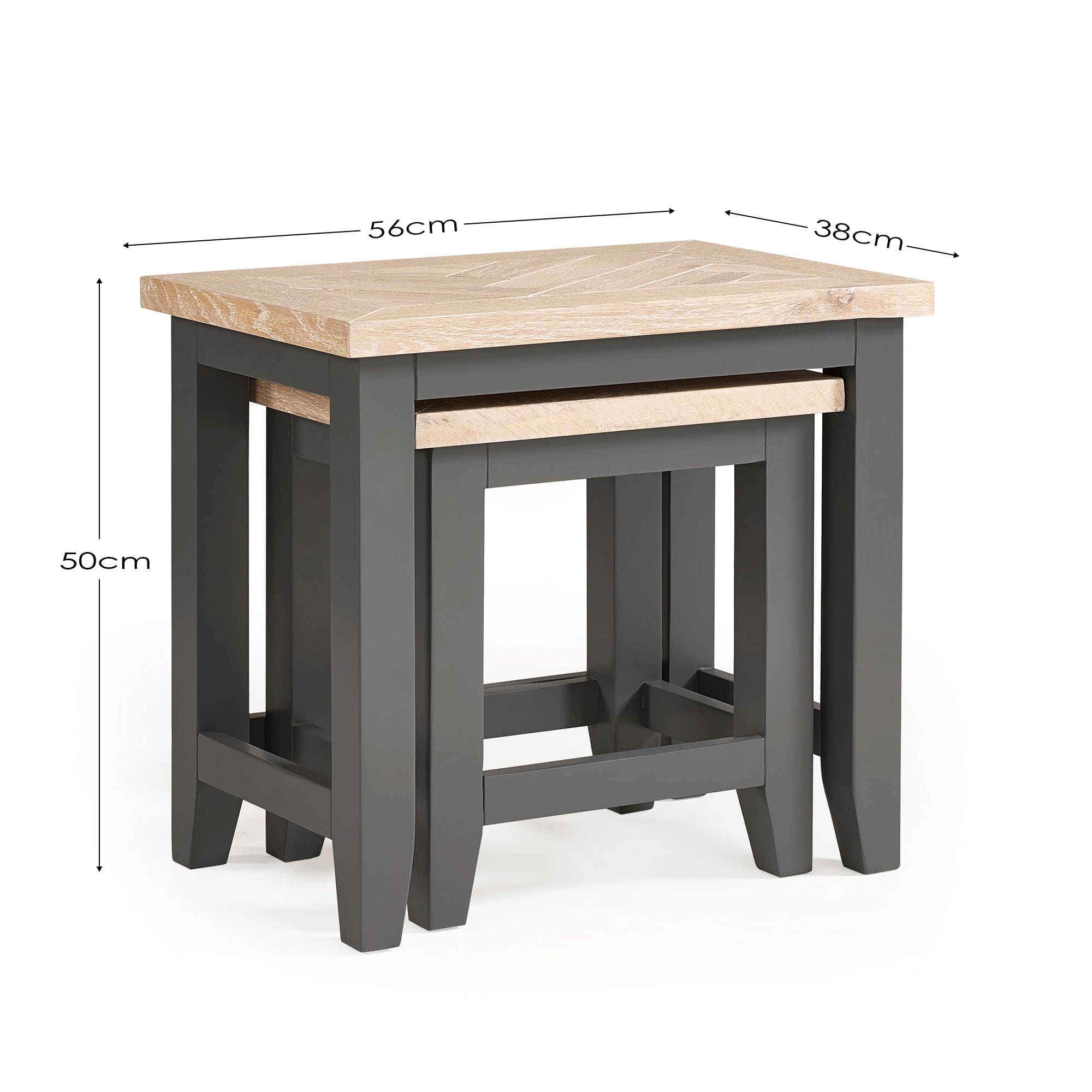 Bordeaux Nest Of Tables Dark Grey