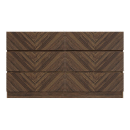 Catania 3+3 Drawer Chest Royal Walnut