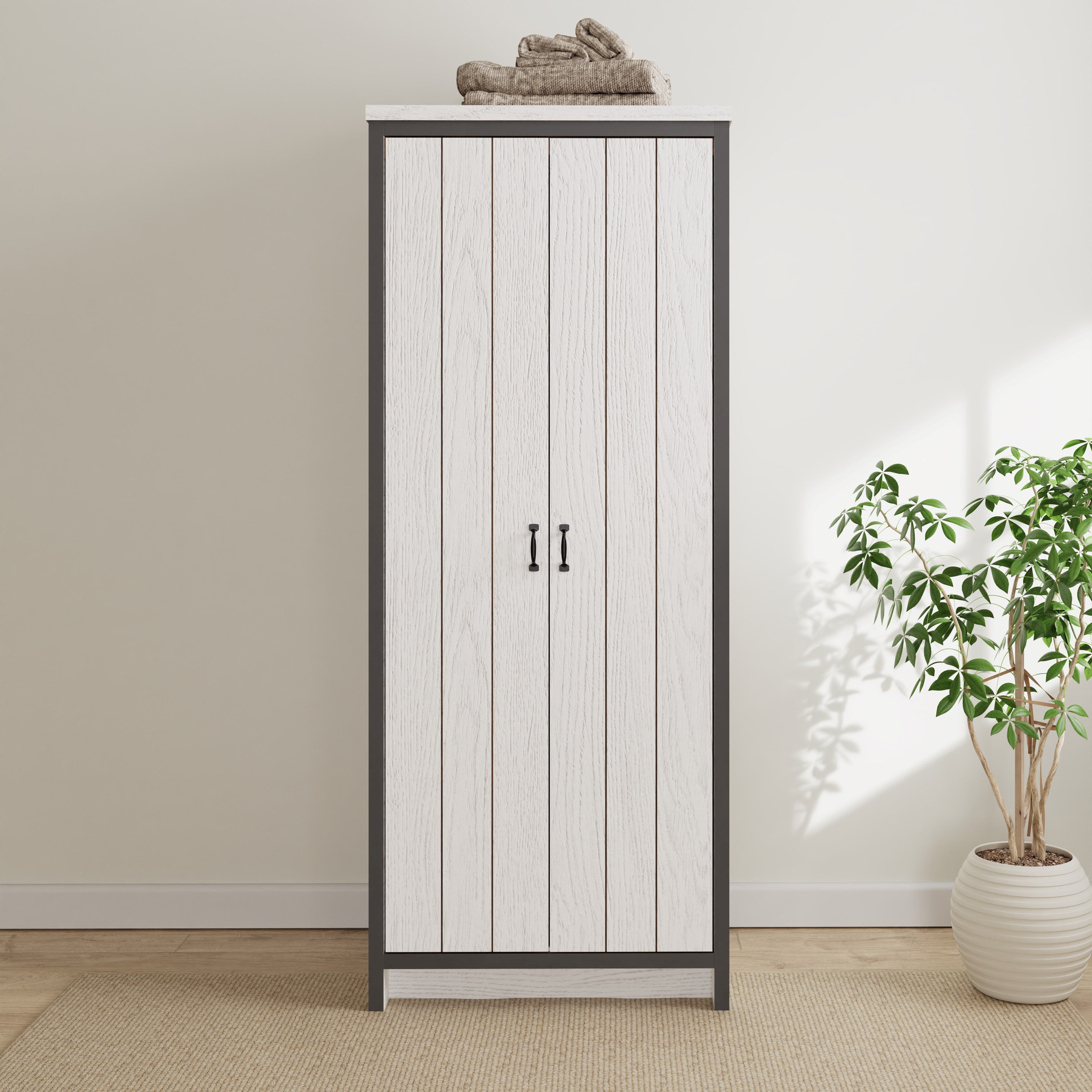 Boston 2 Door Wardrobe White