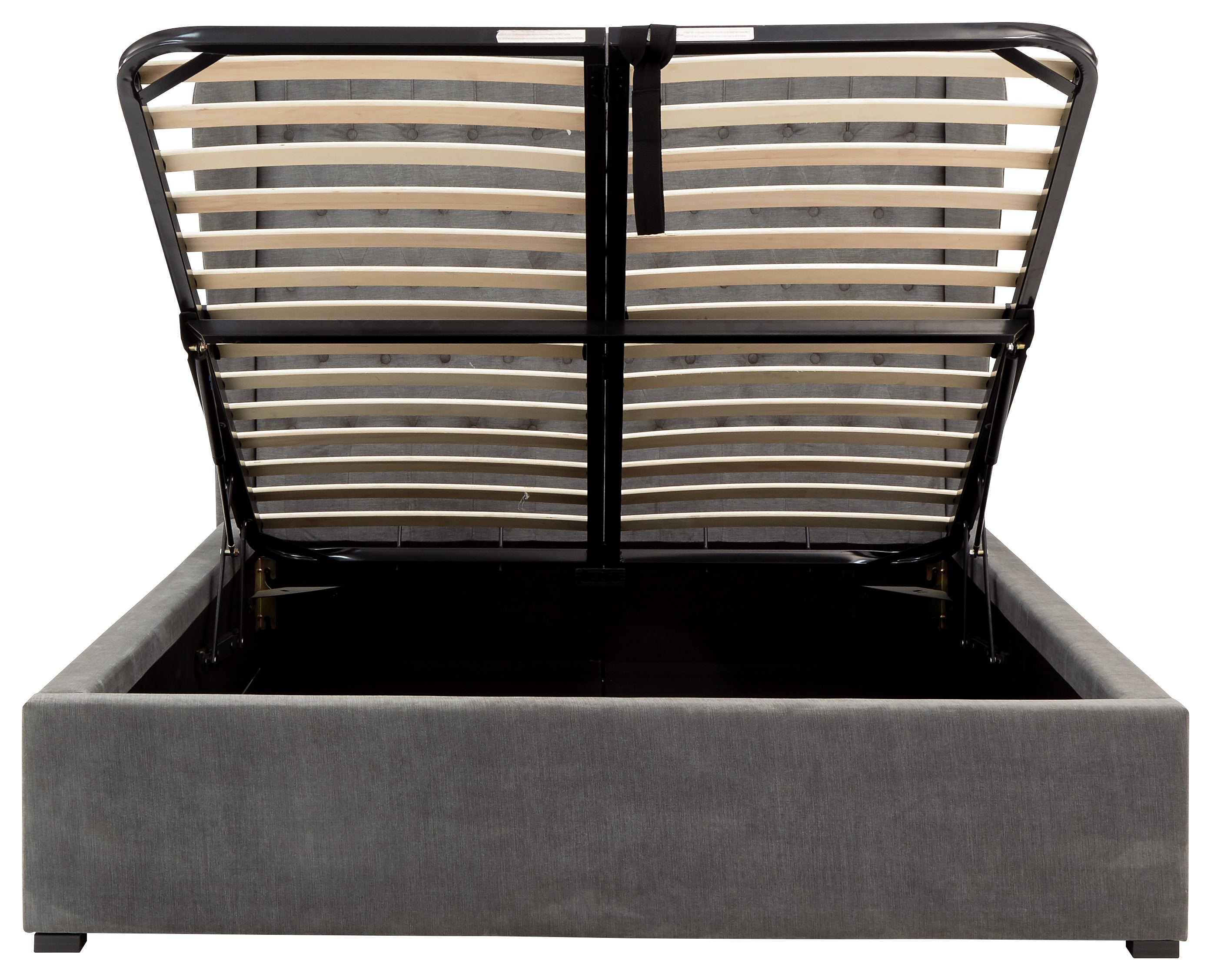 Dakota Ottoman Bed With Solid Base Grace Pewter