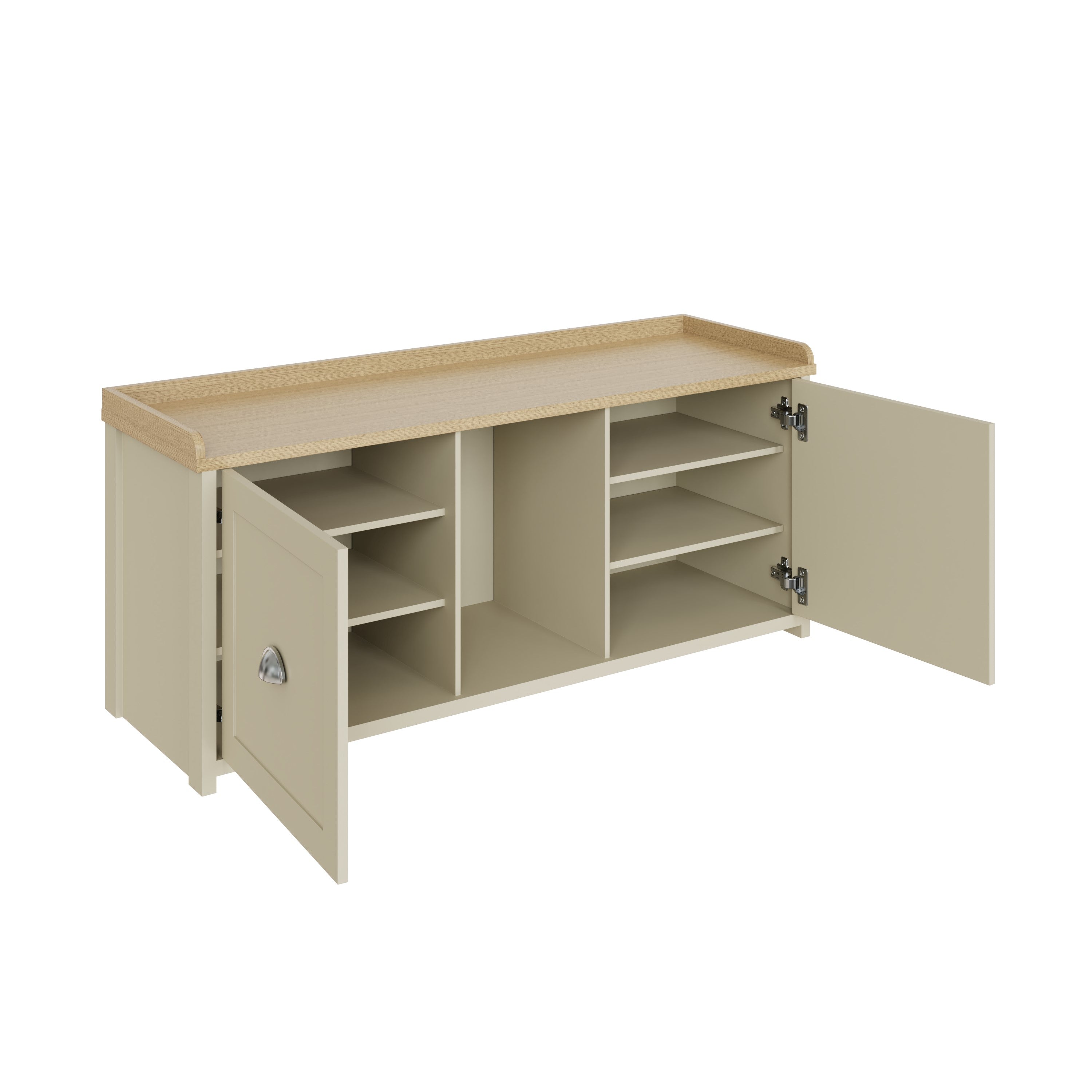Lancaster 2 Door Shoe Bench Cream