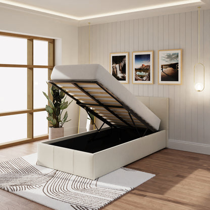 End Lift Ottoman Bed Frame - Natural