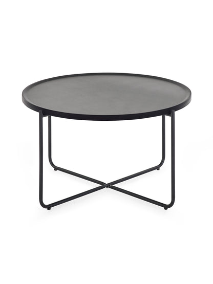 Sagrada Round Black Coffee and Lamp Table Set