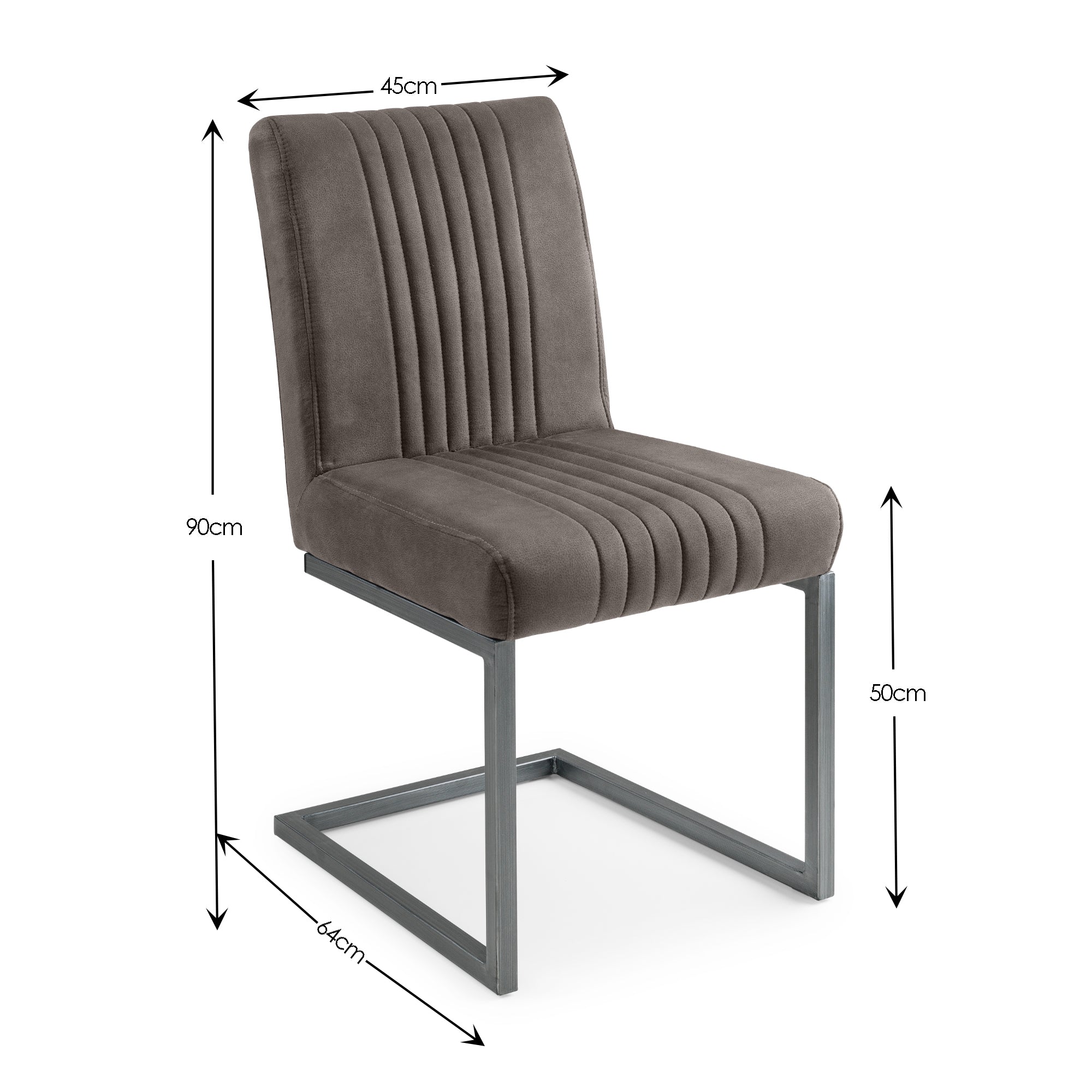 Brooklyn Dining Chairs - Charcoal Grey (Set Of 2)