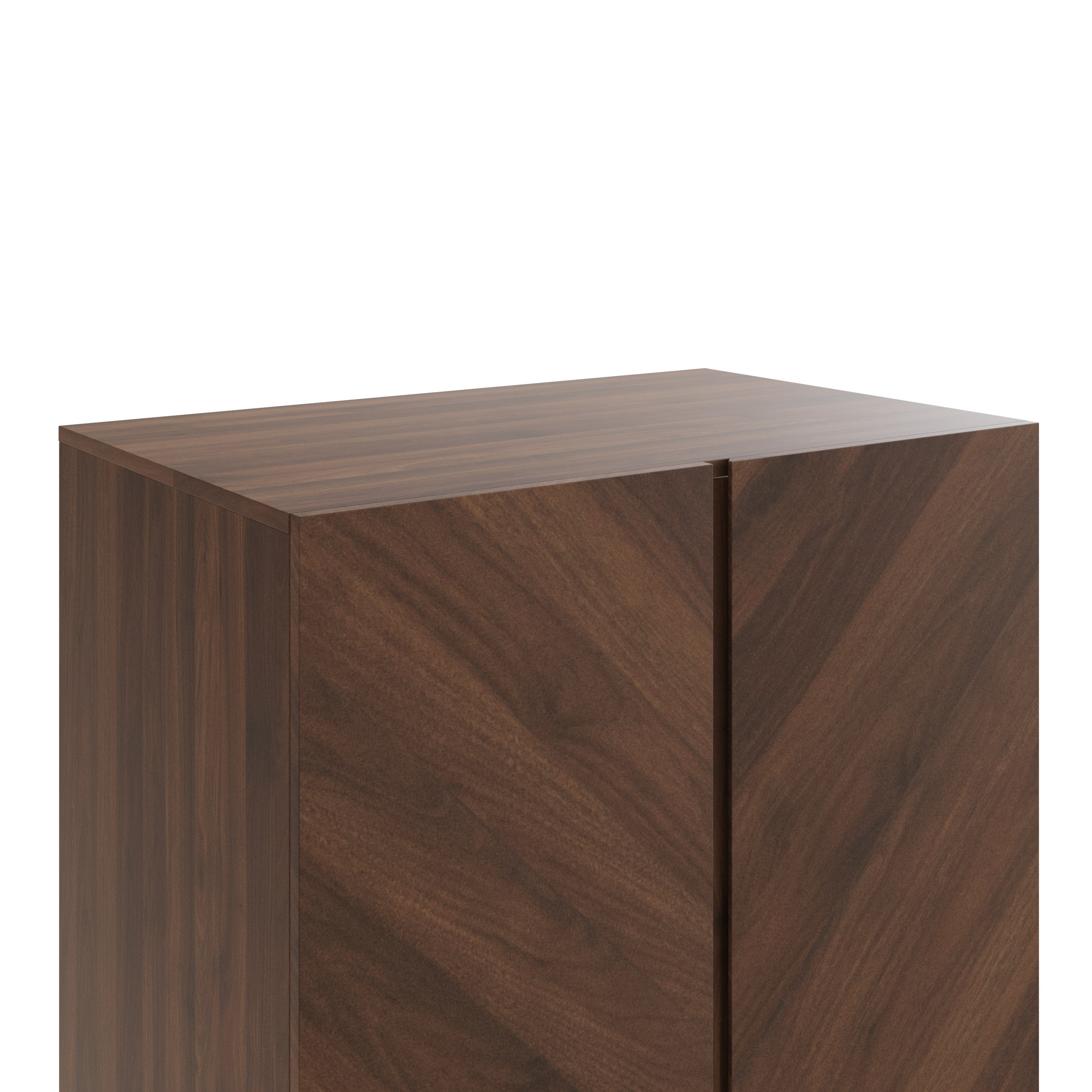 Catania 2 Door 1 Drawer Wardrobe Royal Walnut