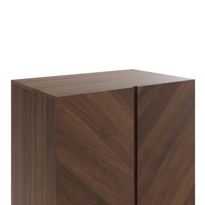 Catania 2 Door 1 Drawer Wardrobe Royal Walnut
