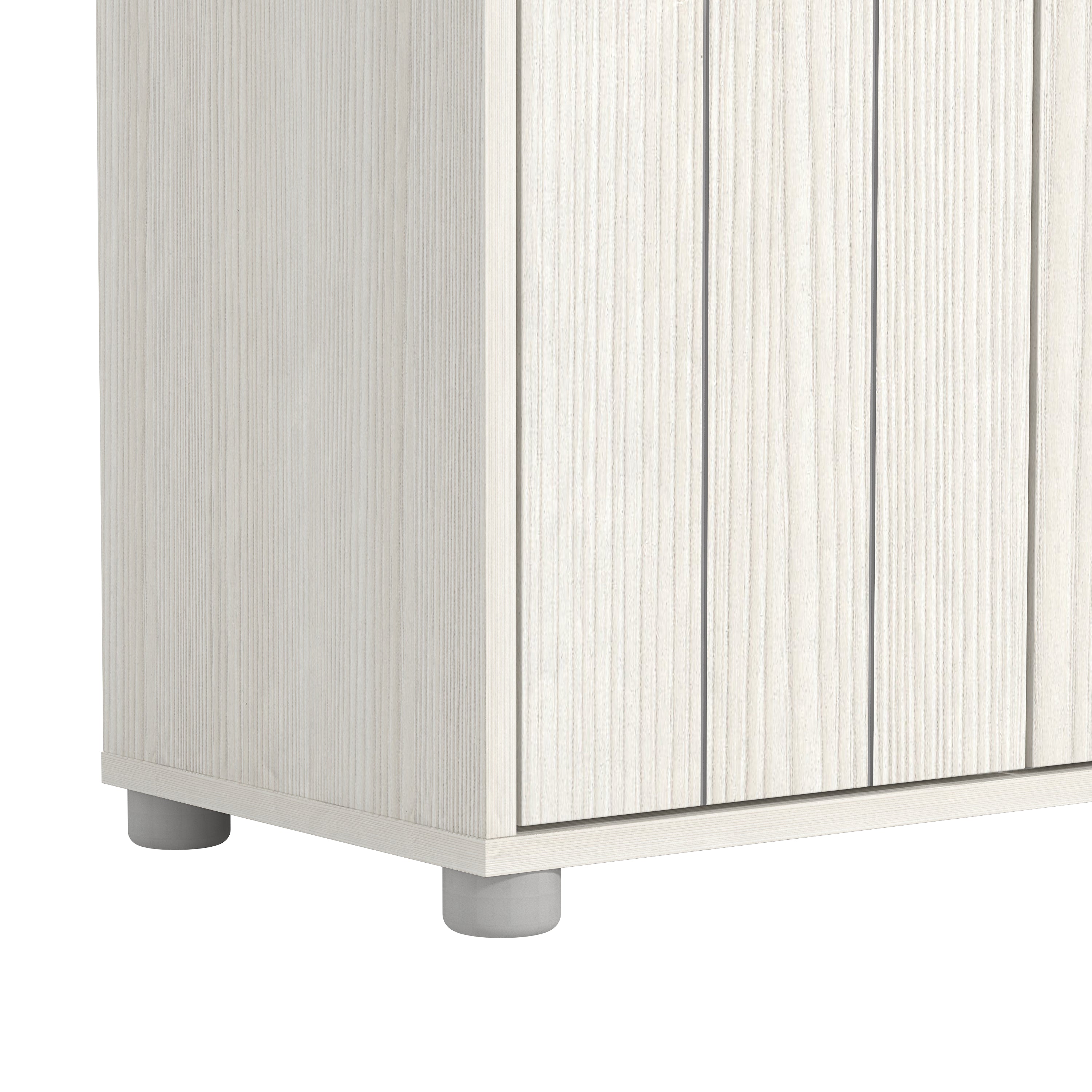 Bideford Tall Shoe Cabinet White