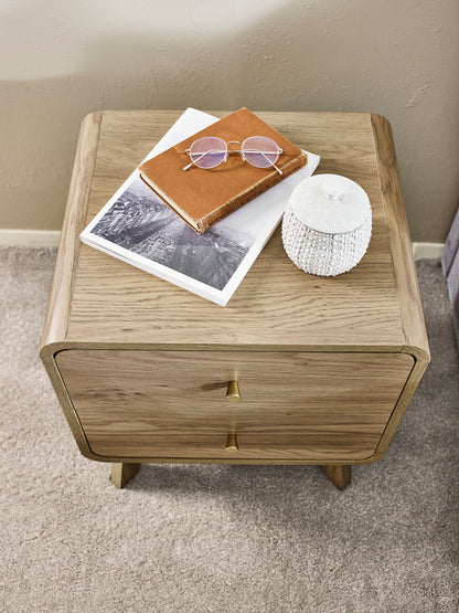 Ingrid 2 Drawer Bedside Oak