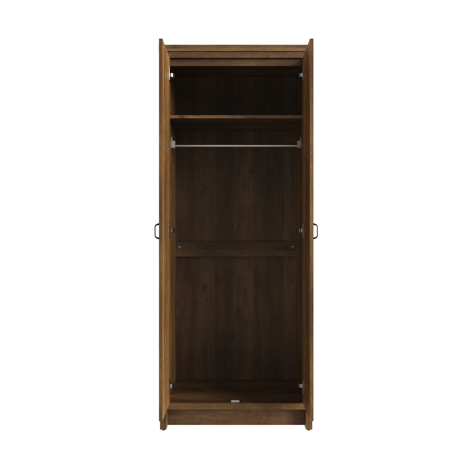 GFW Wardrobe Boston 2 Door Wardrobe Knotty Oak Bed Kings