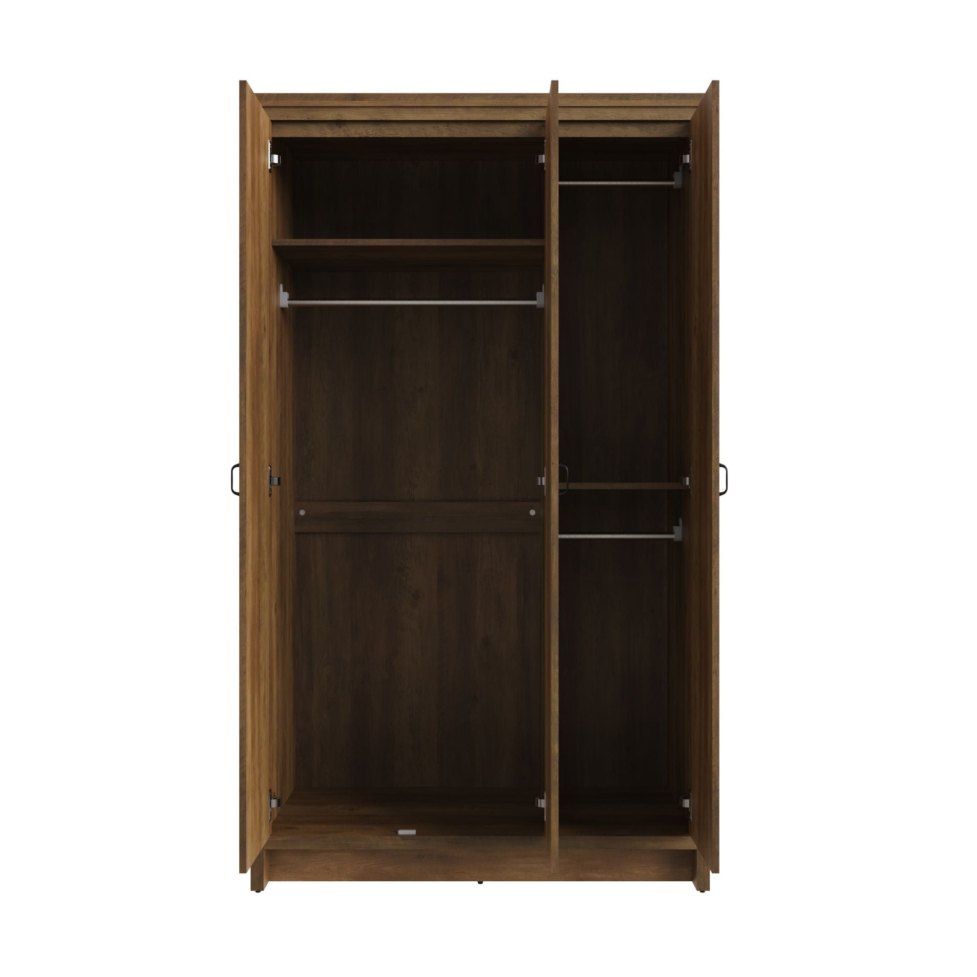 GFW Wardrobe Boston 3 Door Wardrobe Knotty Oak Bed Kings