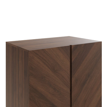 GFW Wardrobe Catania 2 Door 1 Drawer Wardrobe Royal Walnut Bed Kings