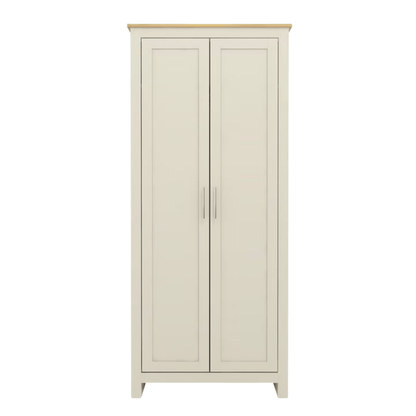 GFW Wardrobe Lancaster 2 Door Wardrobe Cream Bed Kings