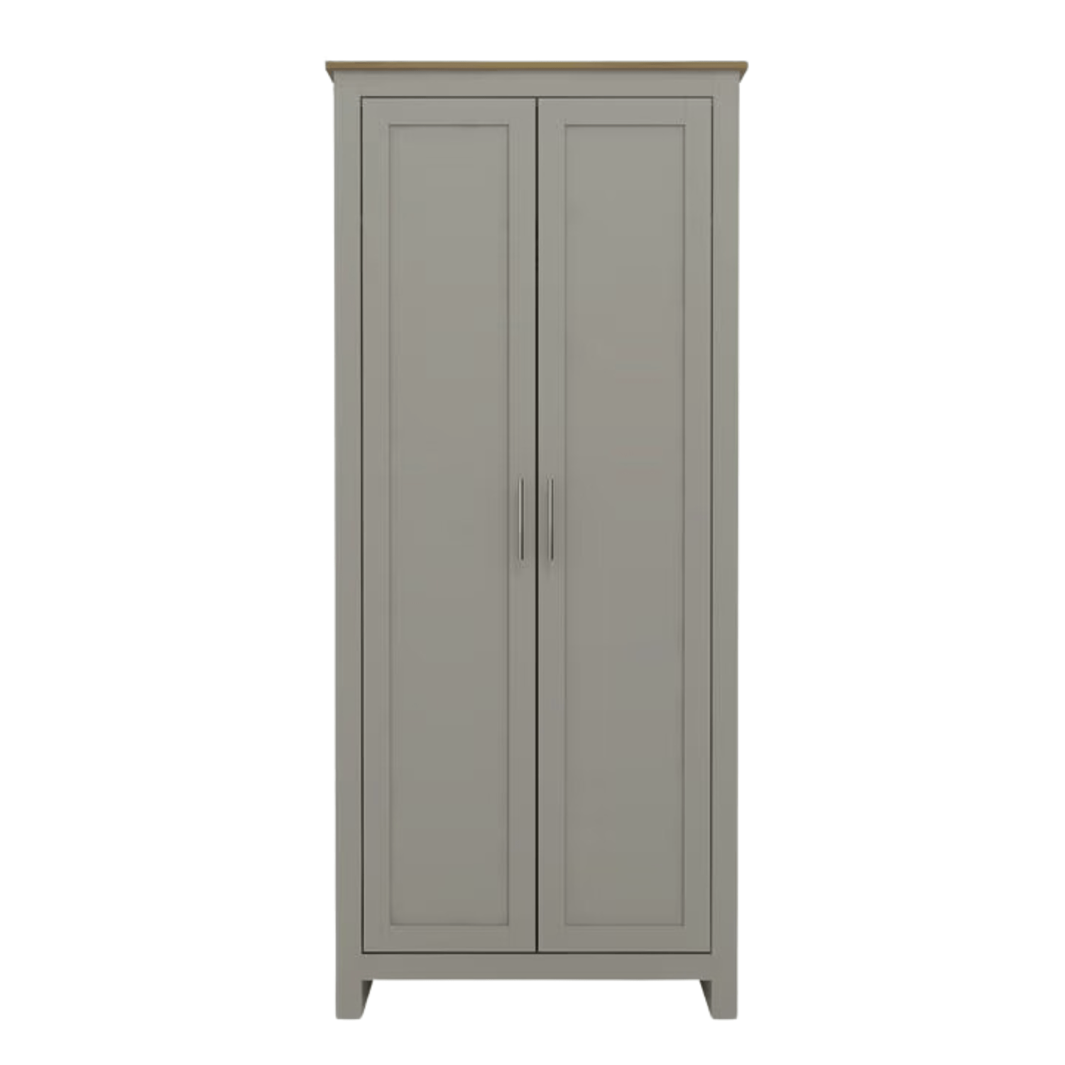GFW Wardrobe Lancaster 2 Door Wardrobe Grey Bed Kings