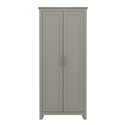 GFW Wardrobe Lancaster 2 Door Wardrobe Grey Bed Kings