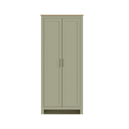 GFW Wardrobe Lancaster 2 Door Wardrobe Sage Green Bed Kings