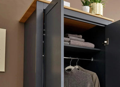 GFW Wardrobe Lancaster 2 Door Wardrobe Slate Blue Bed Kings