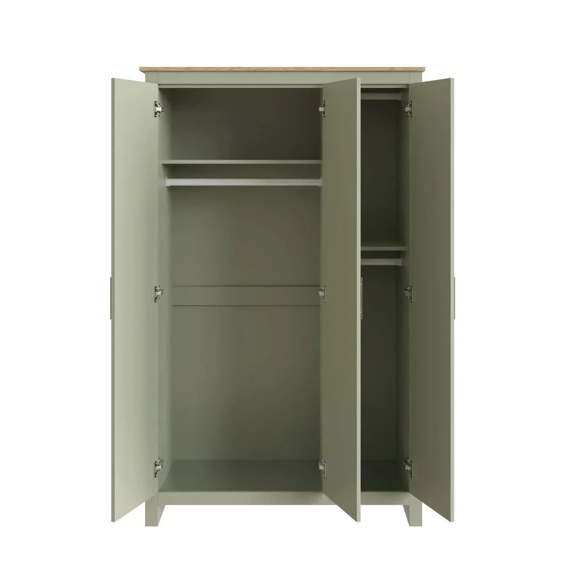 GFW Wardrobe Lancaster 3 Door Wardrobe Cream Bed Kings
