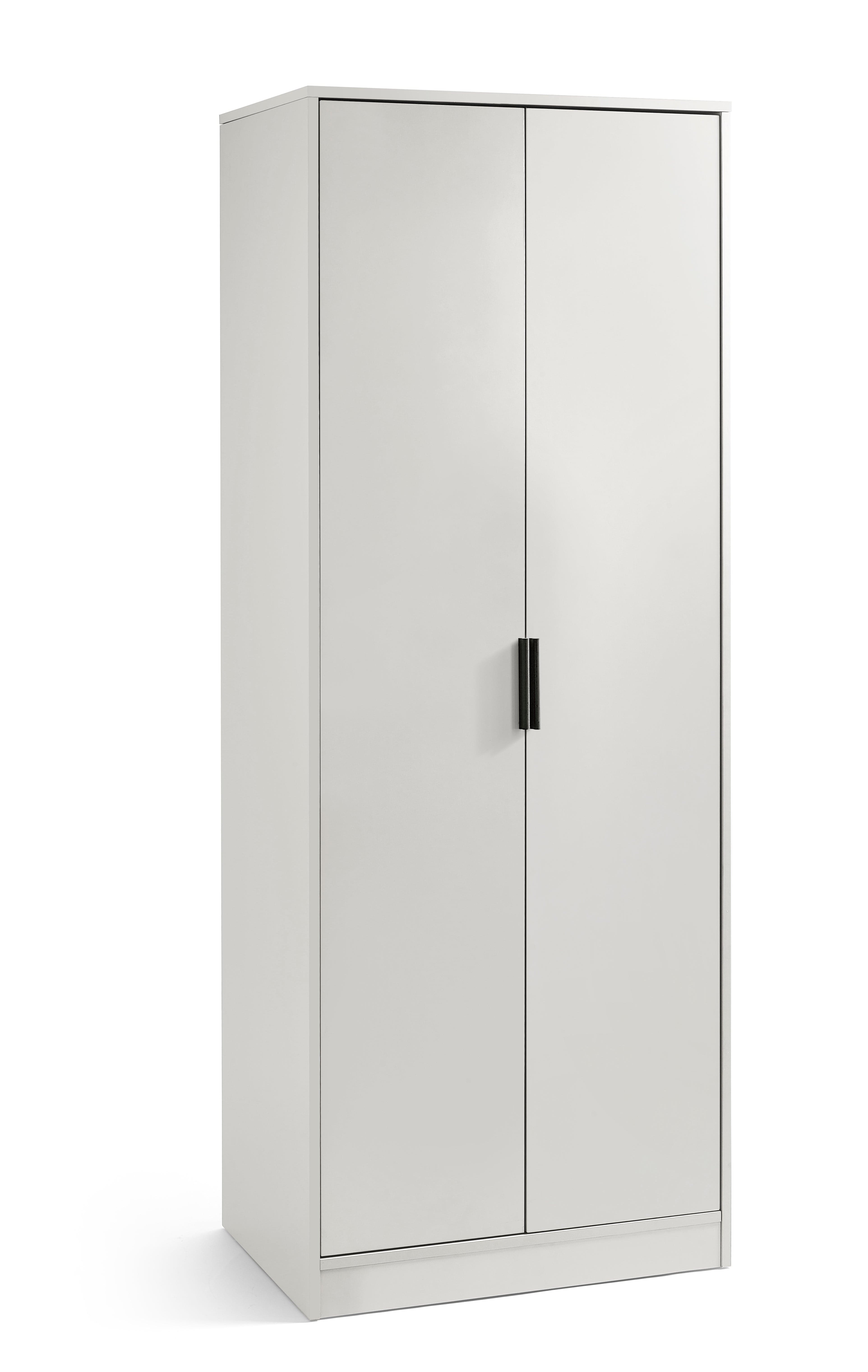 Julian Bowen Wardrobe Alba 2 Door Wardrobe - Silk Grey Bed Kings