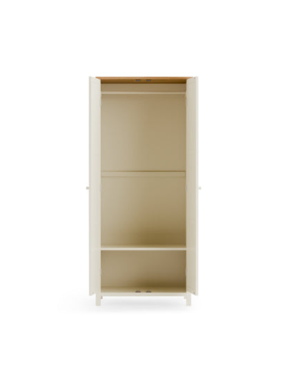 Julian Bowen Wardrobe Coxmoor Wardrobe - Ivory and Oak Bed Kings