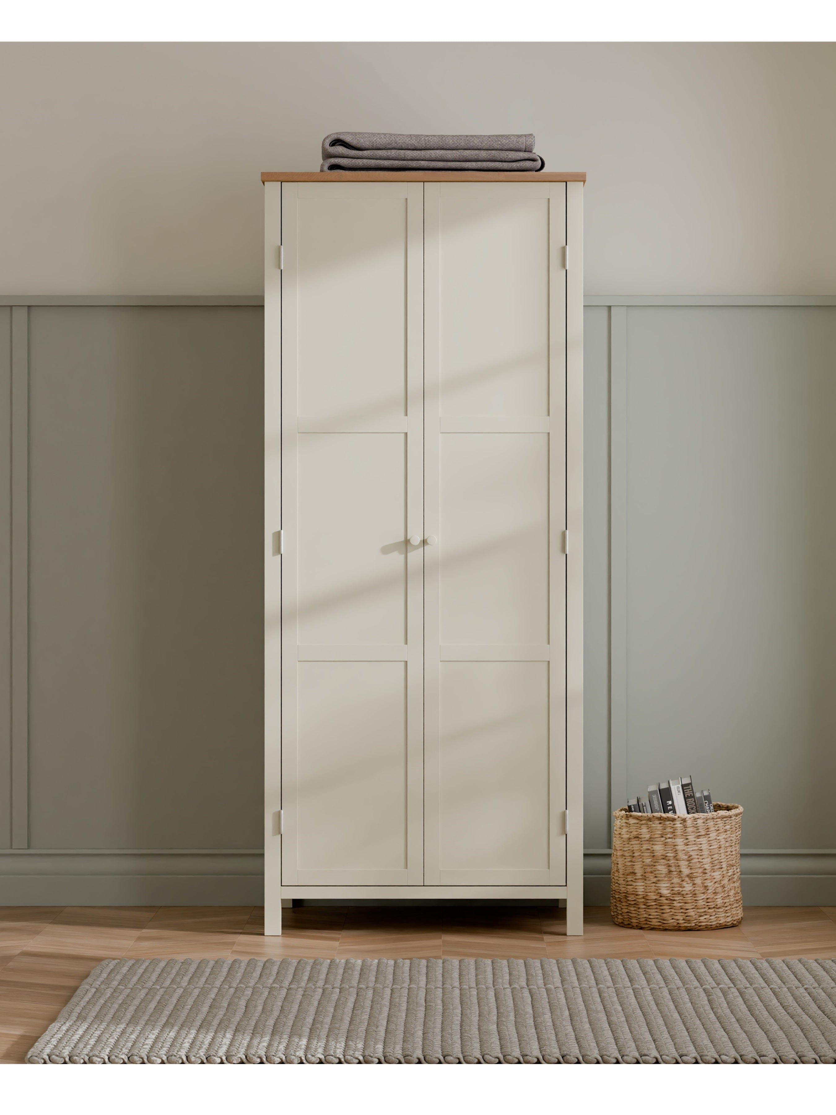 Julian Bowen Wardrobe Coxmoor Wardrobe - Ivory and Oak Bed Kings