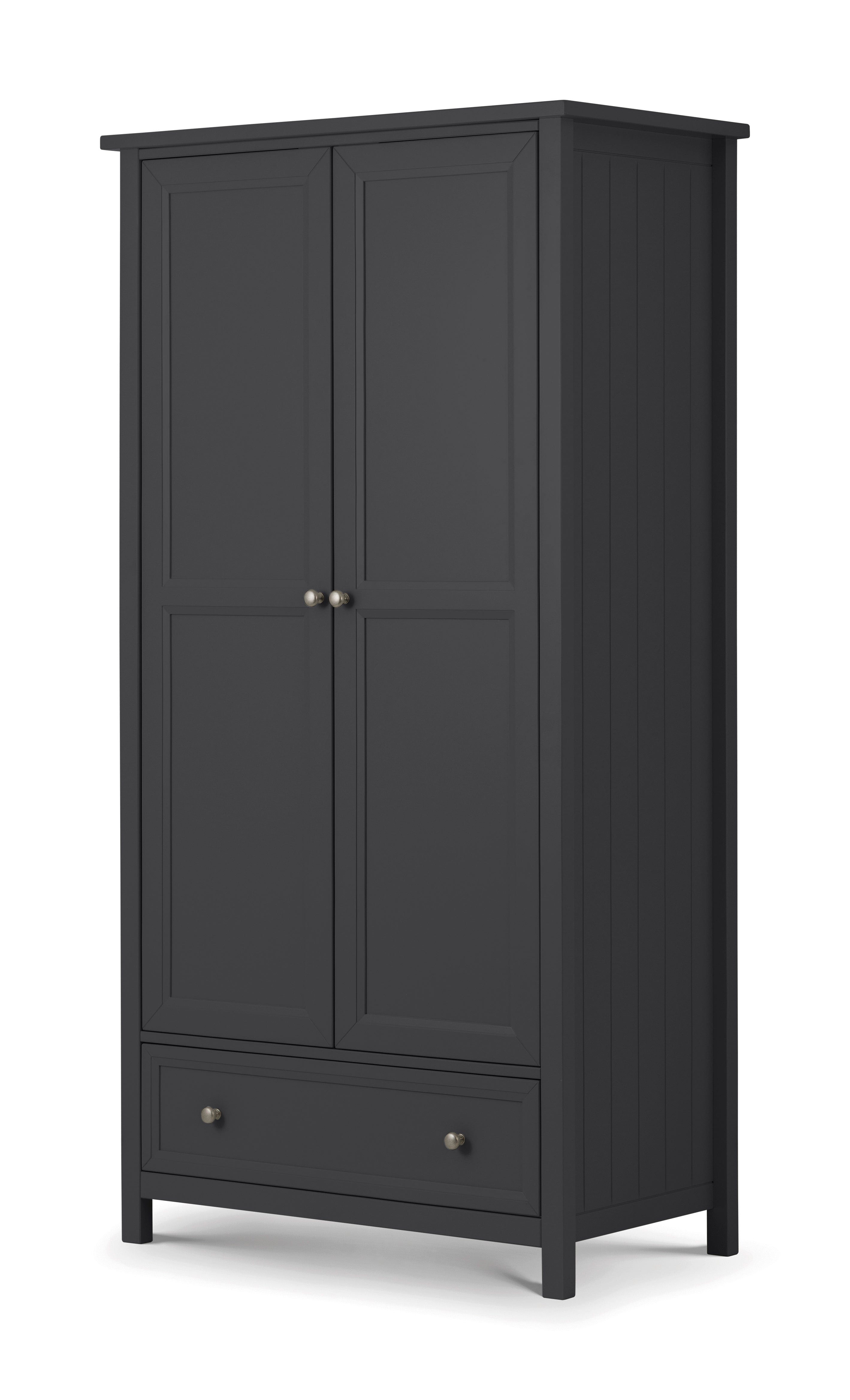 Julian Bowen Wardrobe Maine 2 Door Combination Wardrobe - Anthracite Bed Kings