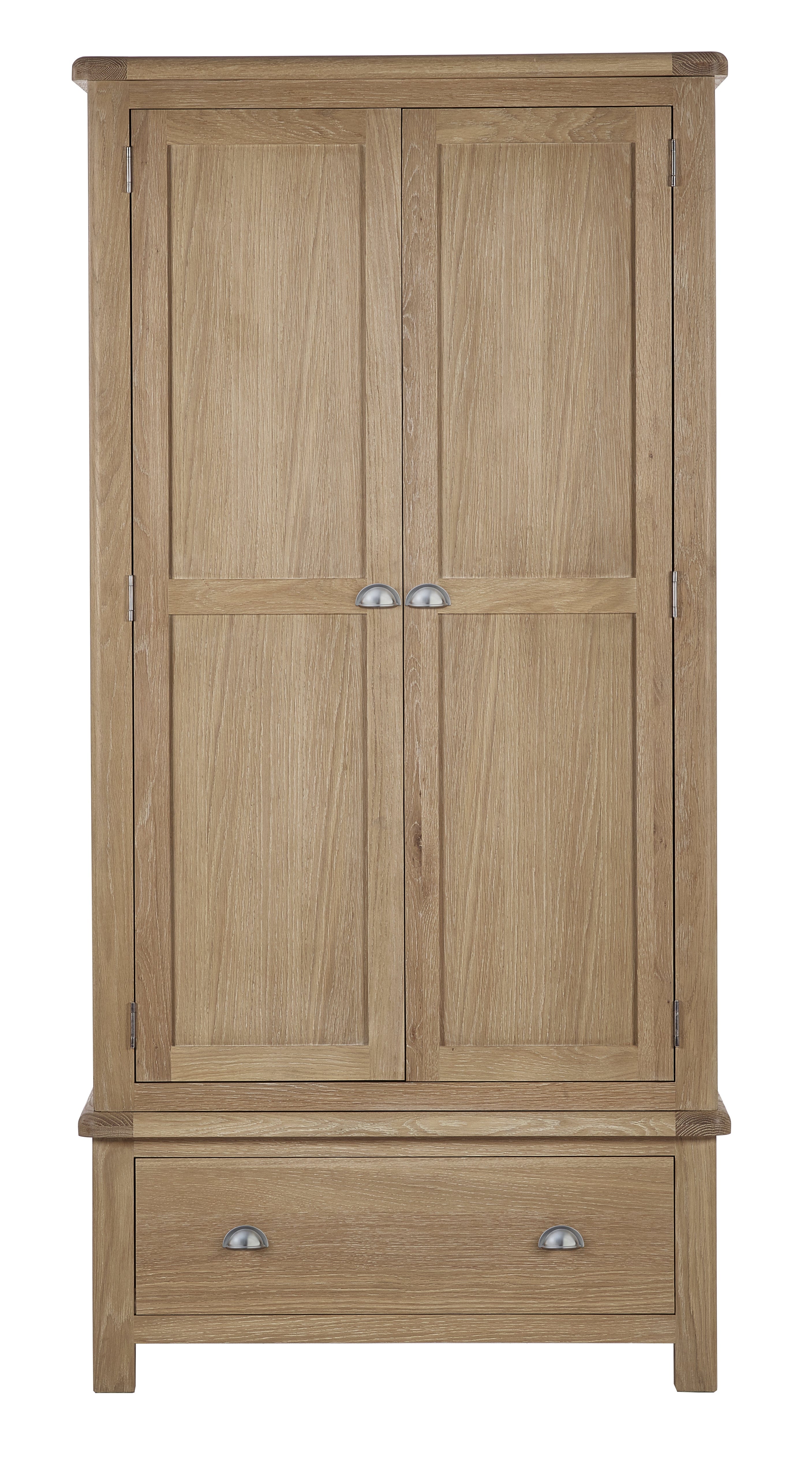 Julian Bowen Wardrobe Memphis Limed Oak 2 Door 1 Drawer Wardrobe Bed Kings