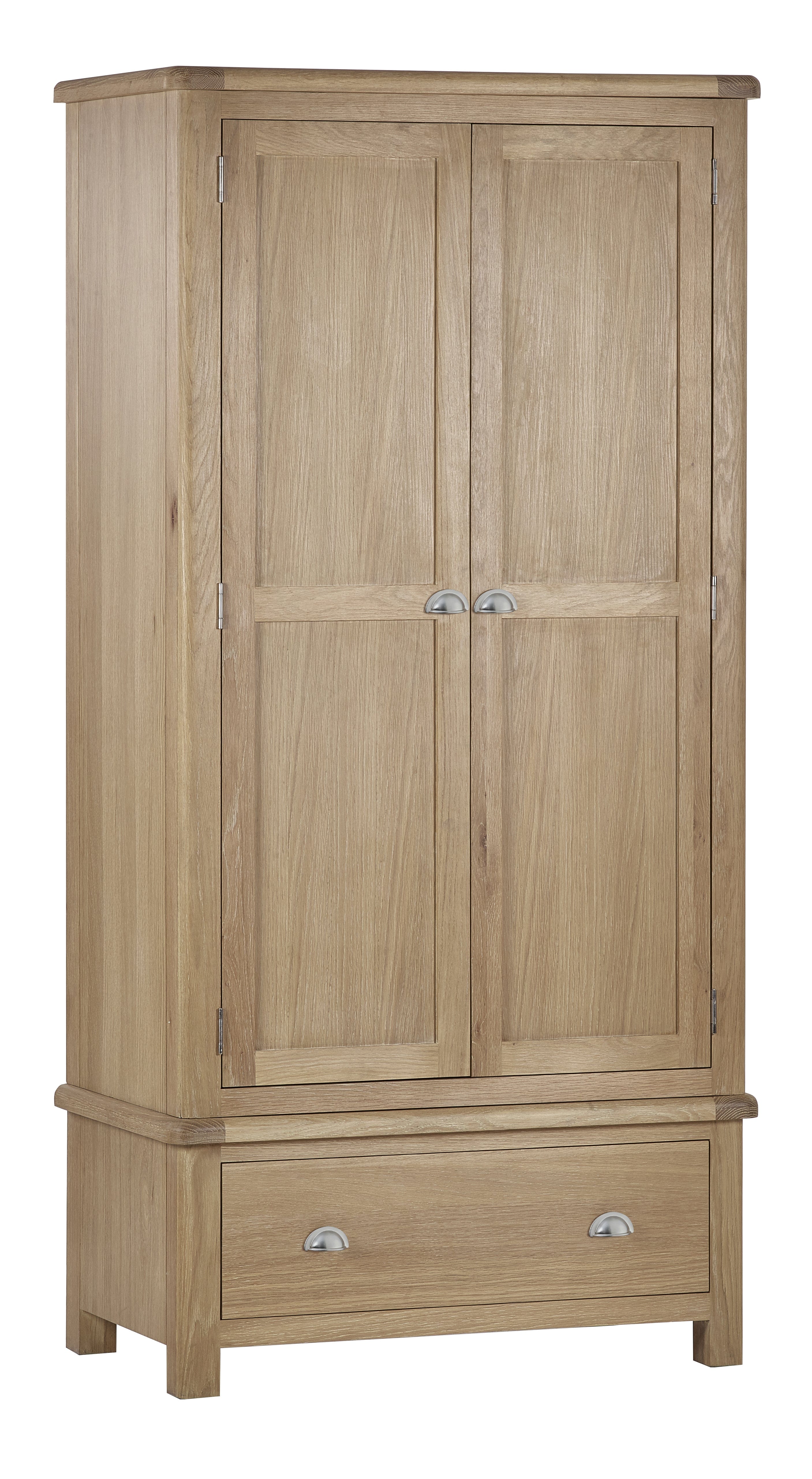 Julian Bowen Wardrobe Memphis Limed Oak 2 Door 1 Drawer Wardrobe Bed Kings