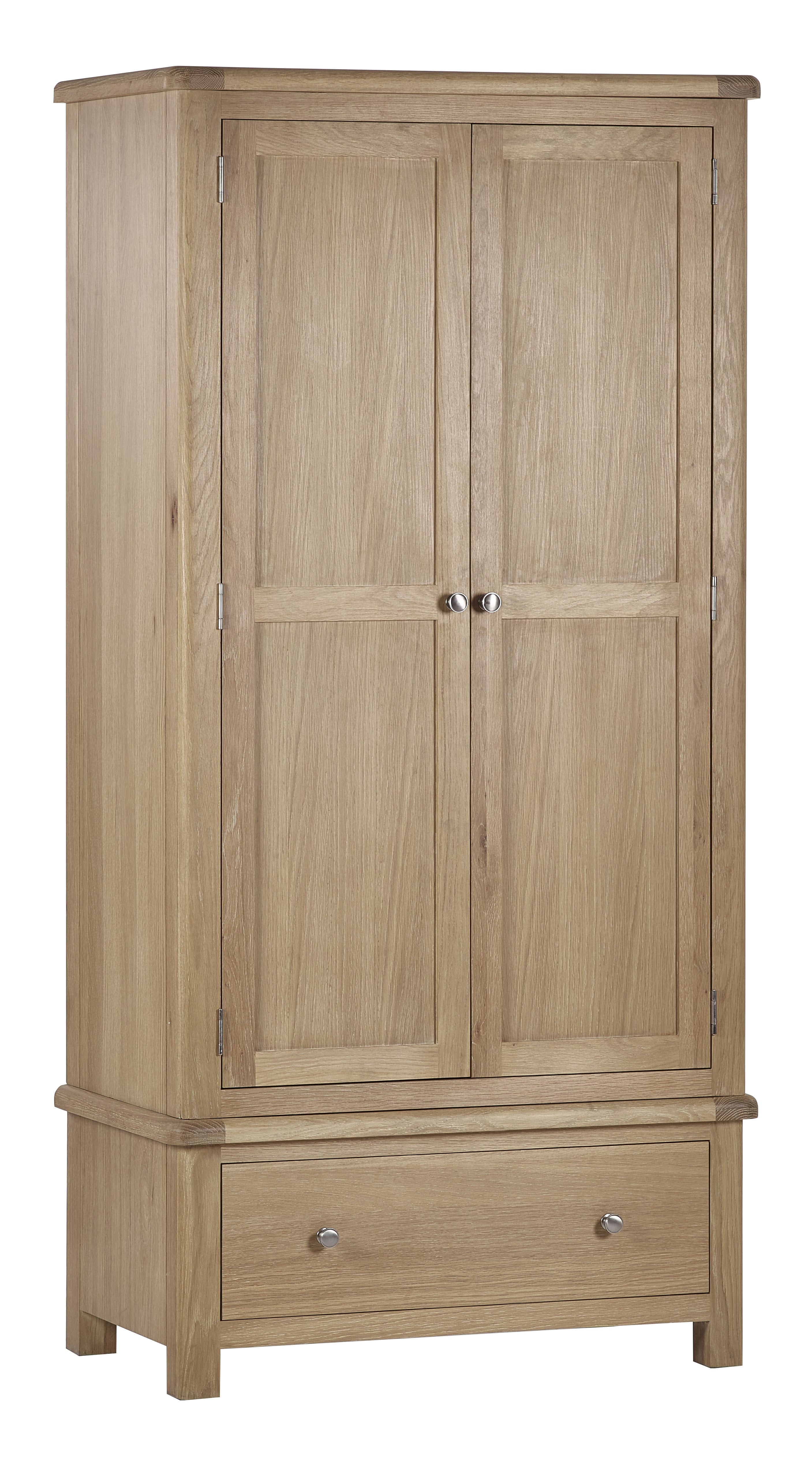 Julian Bowen Wardrobe Memphis Limed Oak 2 Door 1 Drawer Wardrobe Bed Kings