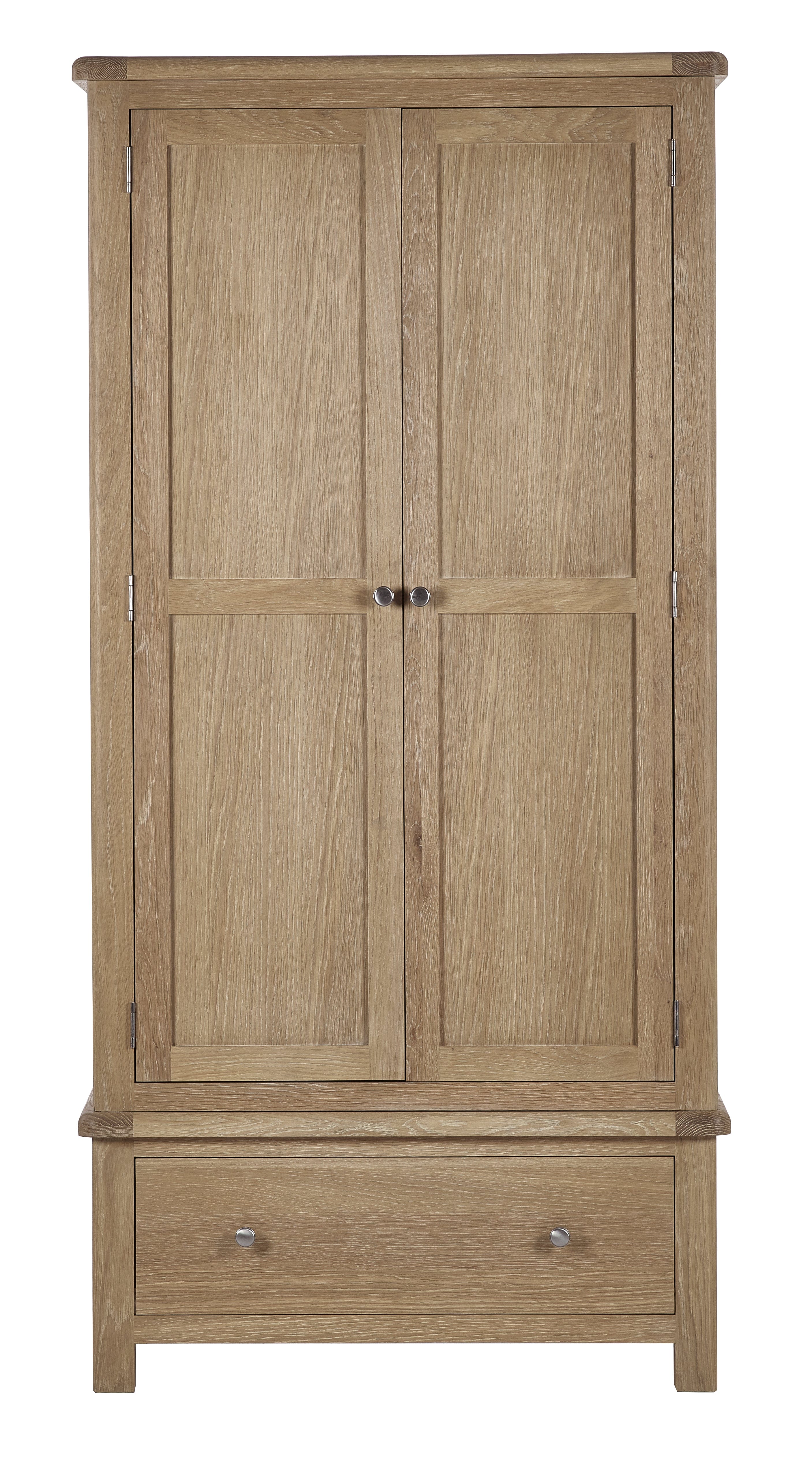 Julian Bowen Wardrobe Memphis Limed Oak 2 Door 1 Drawer Wardrobe Bed Kings