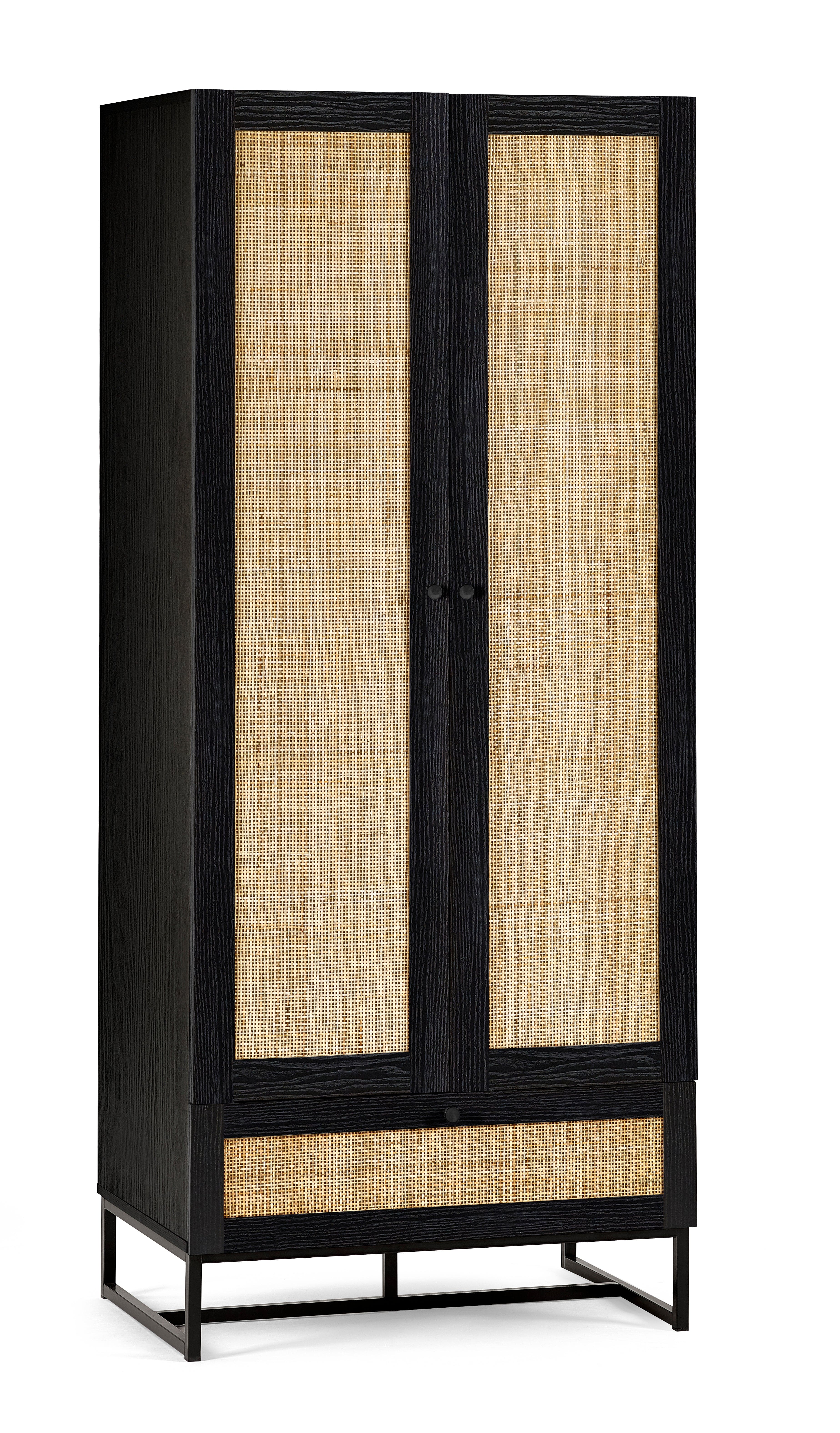 Julian Bowen Wardrobe Padstow Wardrobe - Black Bed Kings