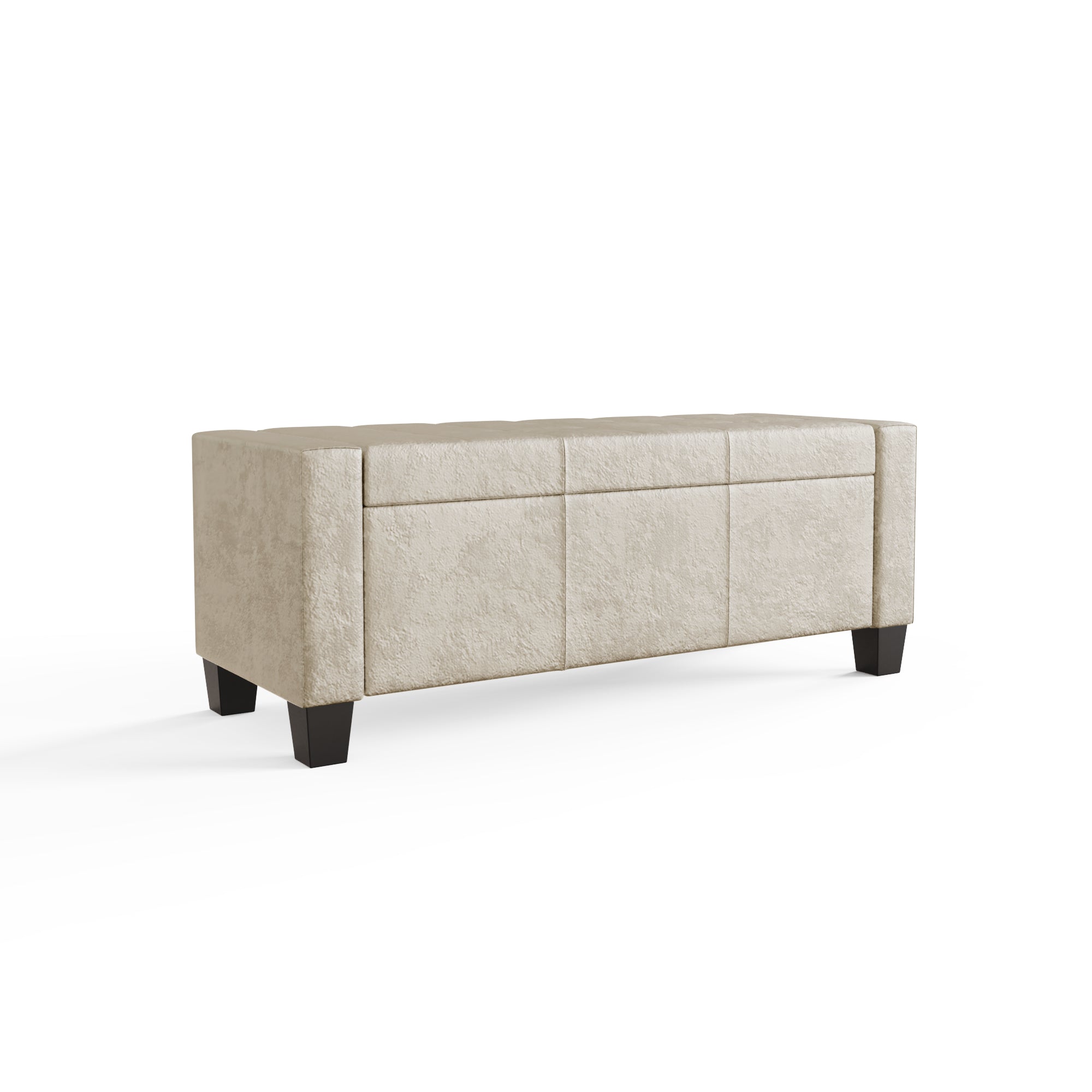 Verona Ottoman Bench Oyster Crushed Velvet