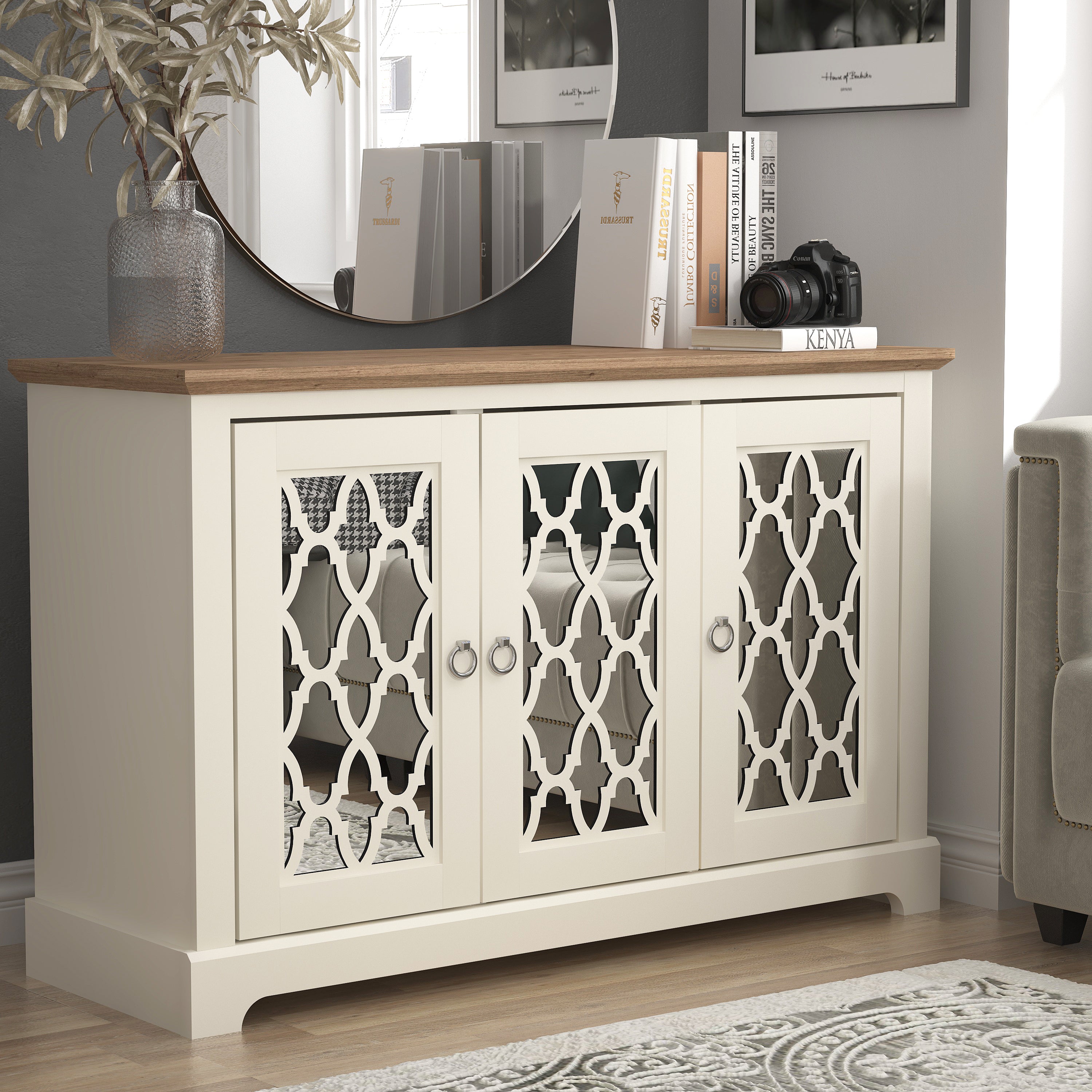 Honiton 3 Door Sideboard Ivory