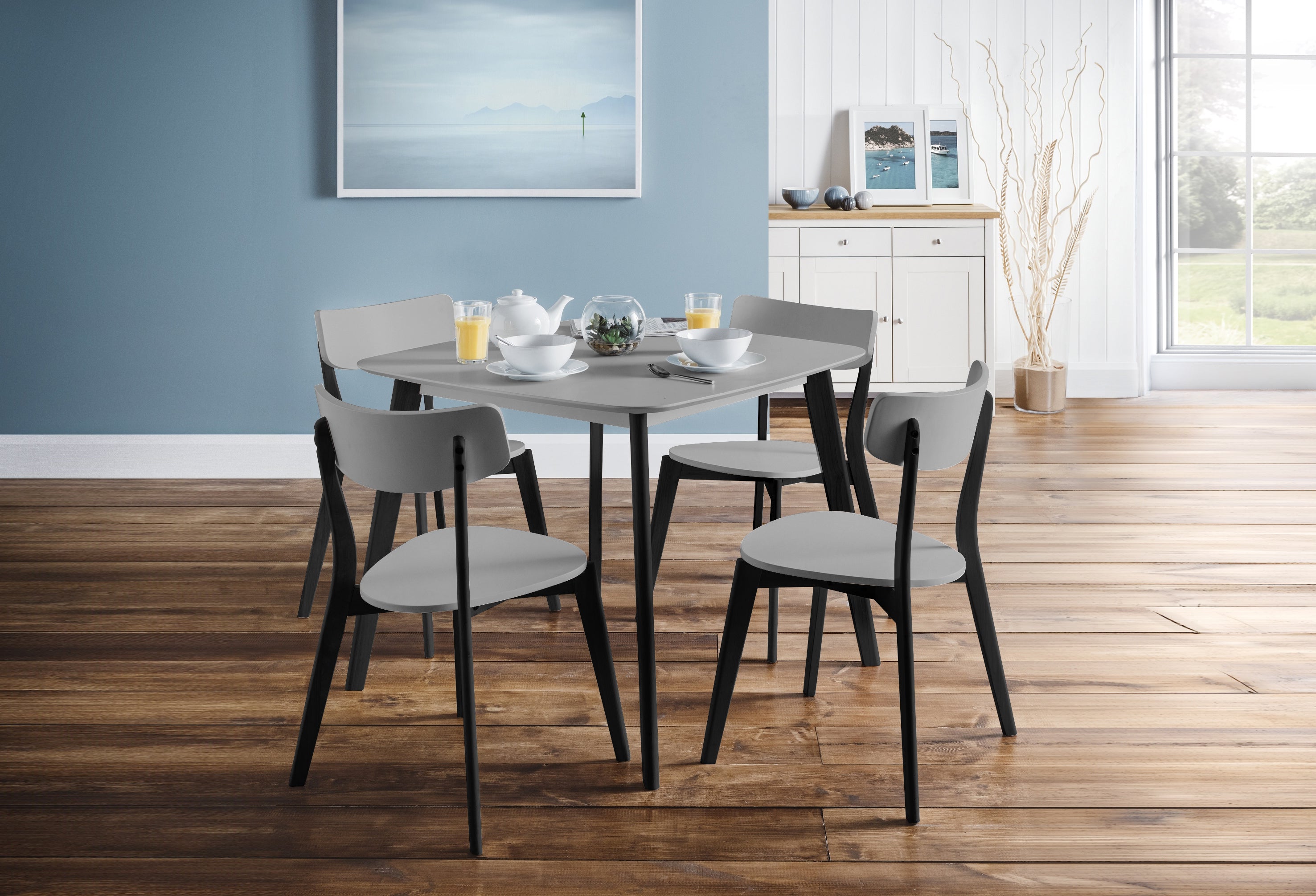 Casa Dining Chairs Grey/Black (Set of 2)