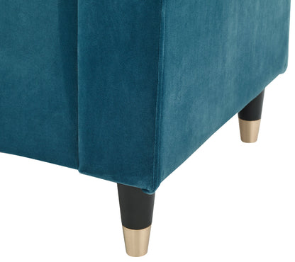 GFW Window Seat Genoa Window Seat Teal Fabric Bed Kings