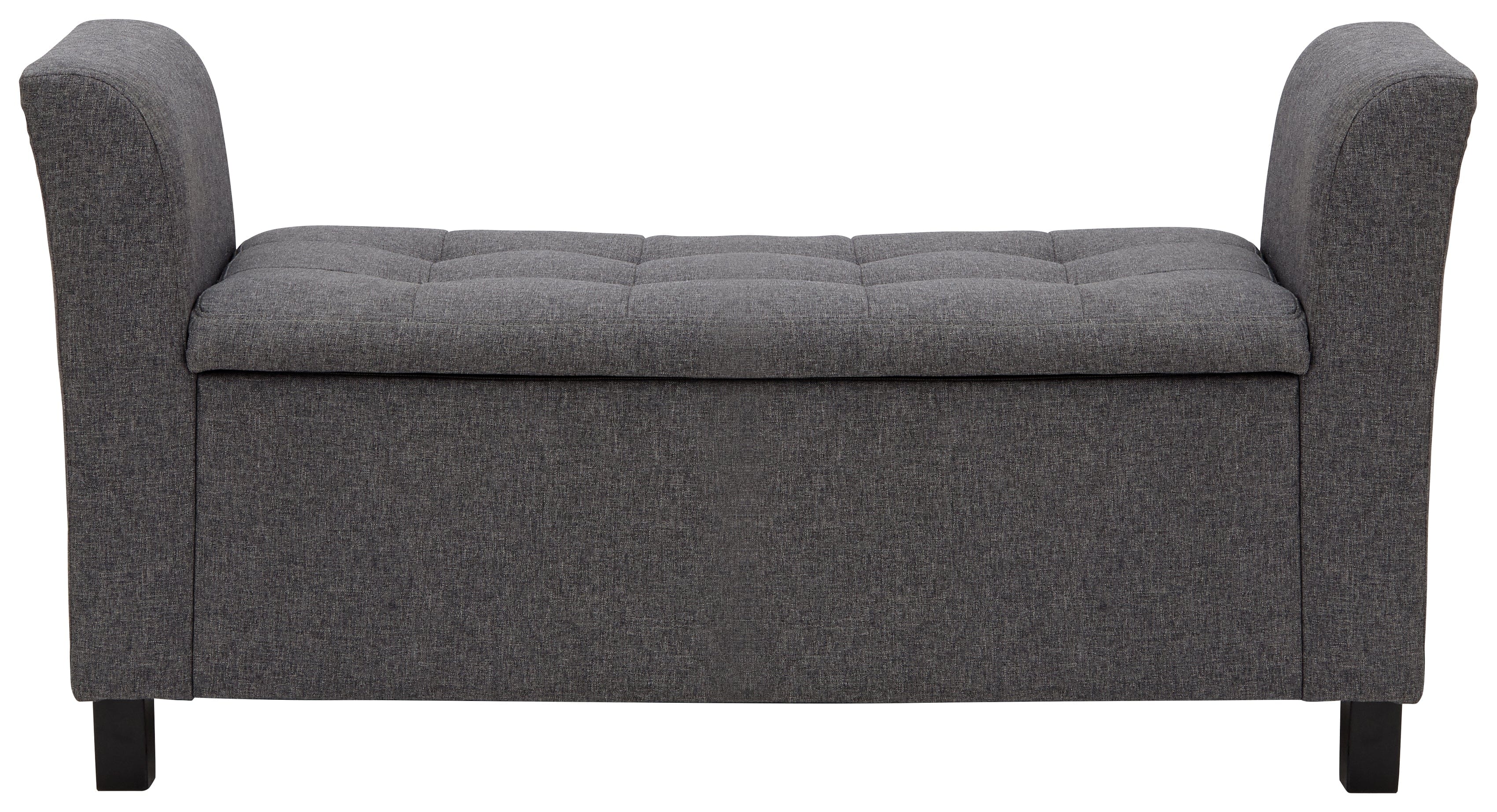 GFW Window Seat Verona Window Seat Charcoal Fabric Bed Kings