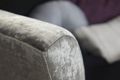 GFW Window Seat Verona Window Seat Grey Crushed Velvet Bed Kings