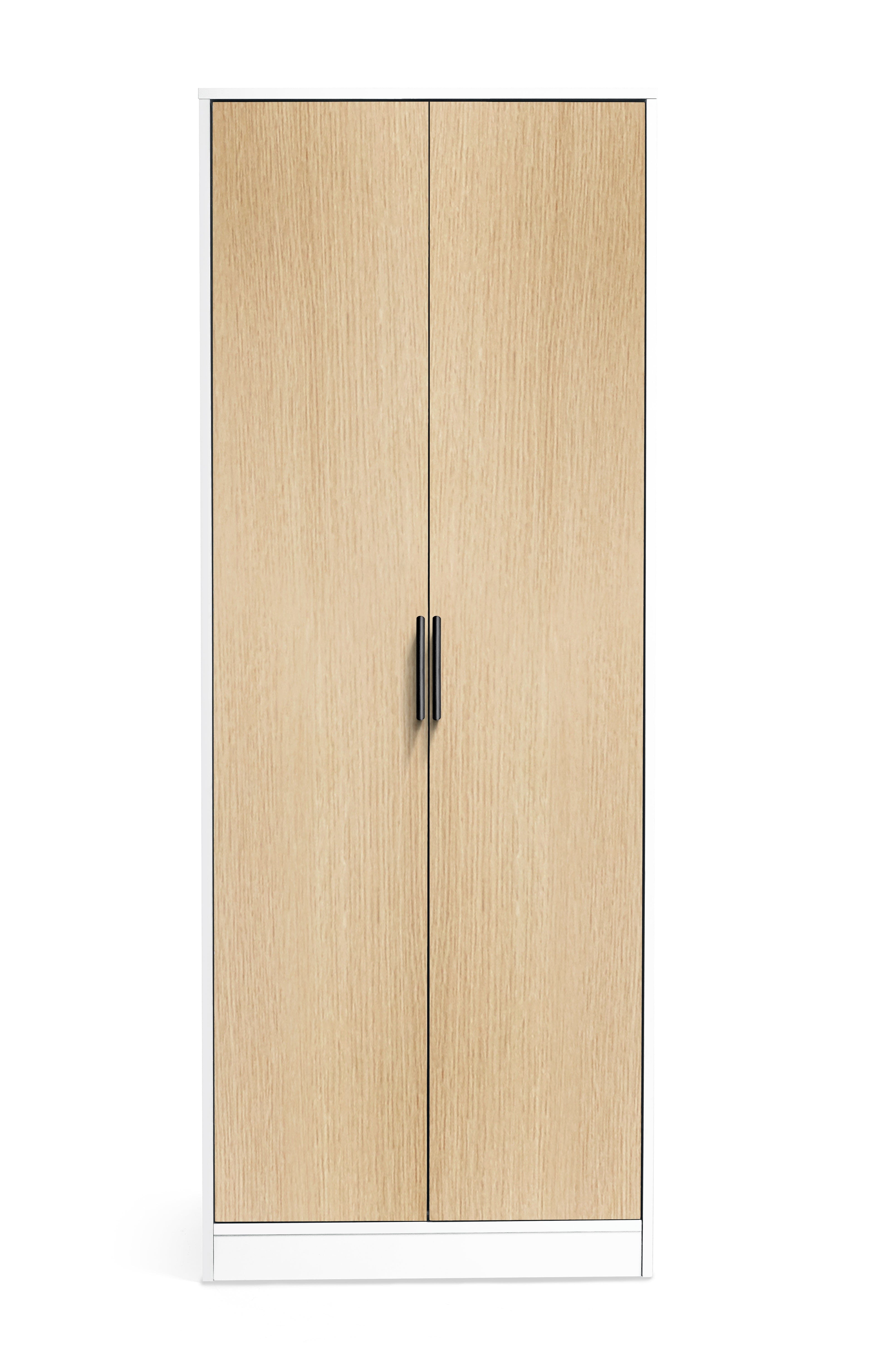 Alba 2 Door Wardrobe - White/Oak