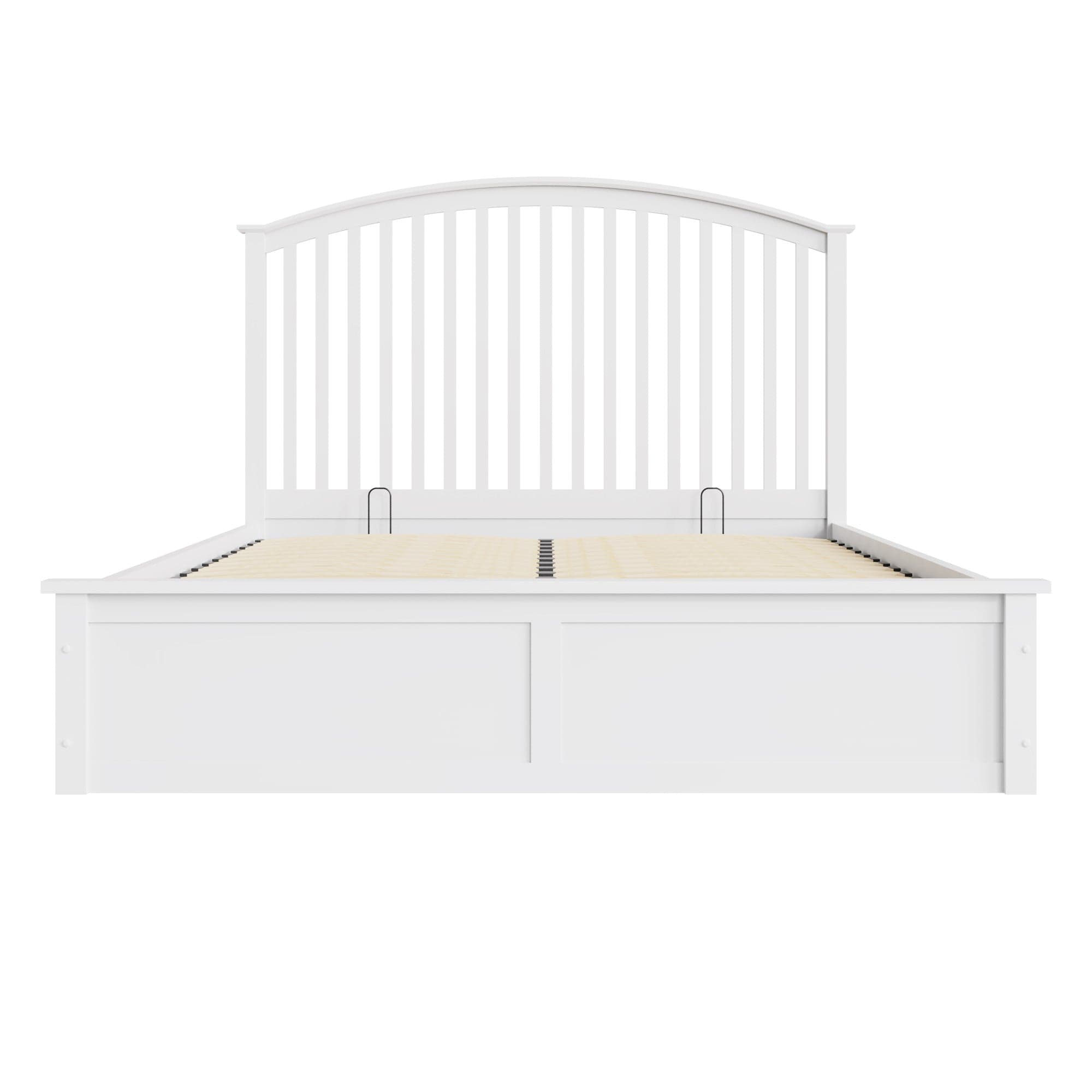 GFW Wood Bed Madrid Wooden Ottoman Bed White Bed Kings