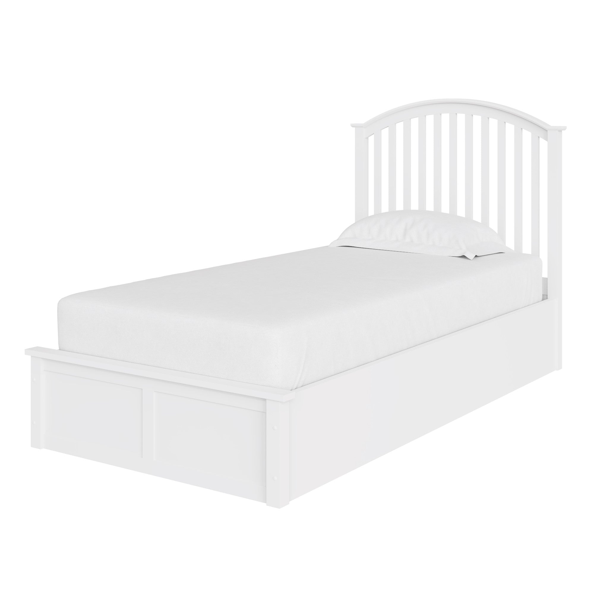 GFW Wood Bed Madrid Wooden Ottoman Bed White Bed Kings