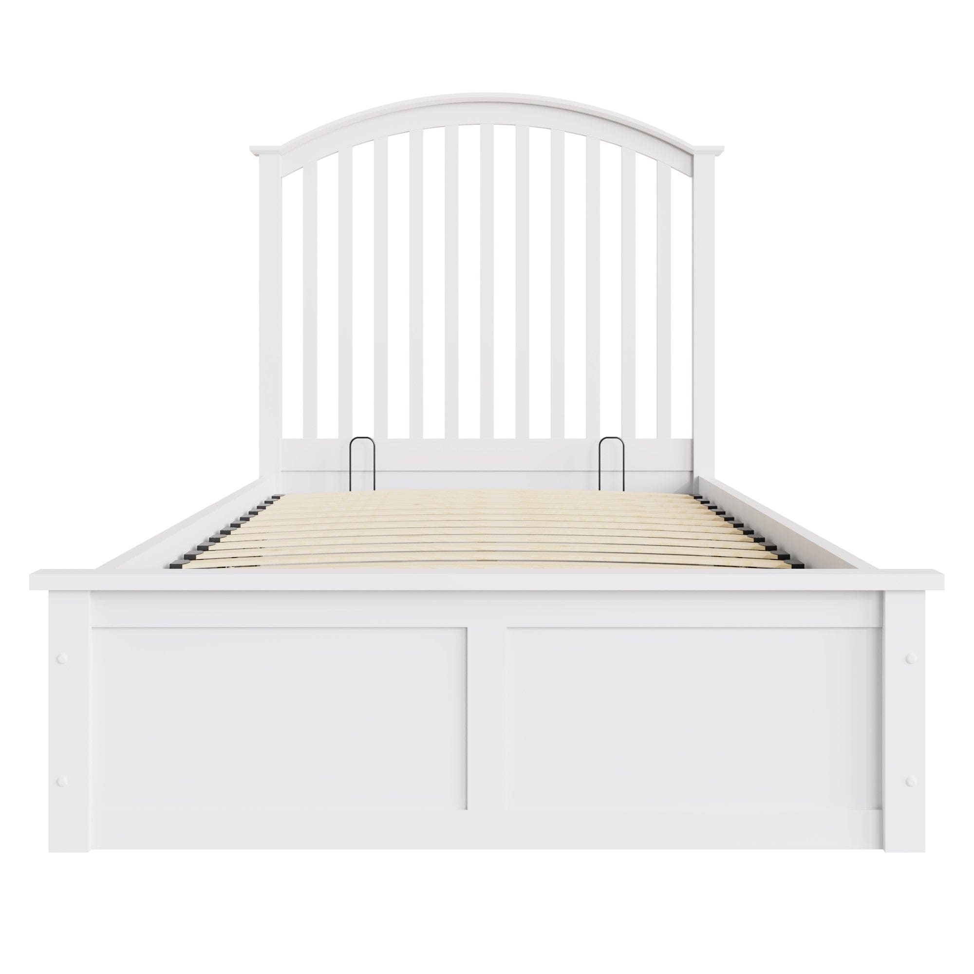 GFW Wood Bed Madrid Wooden Ottoman Bed White Bed Kings