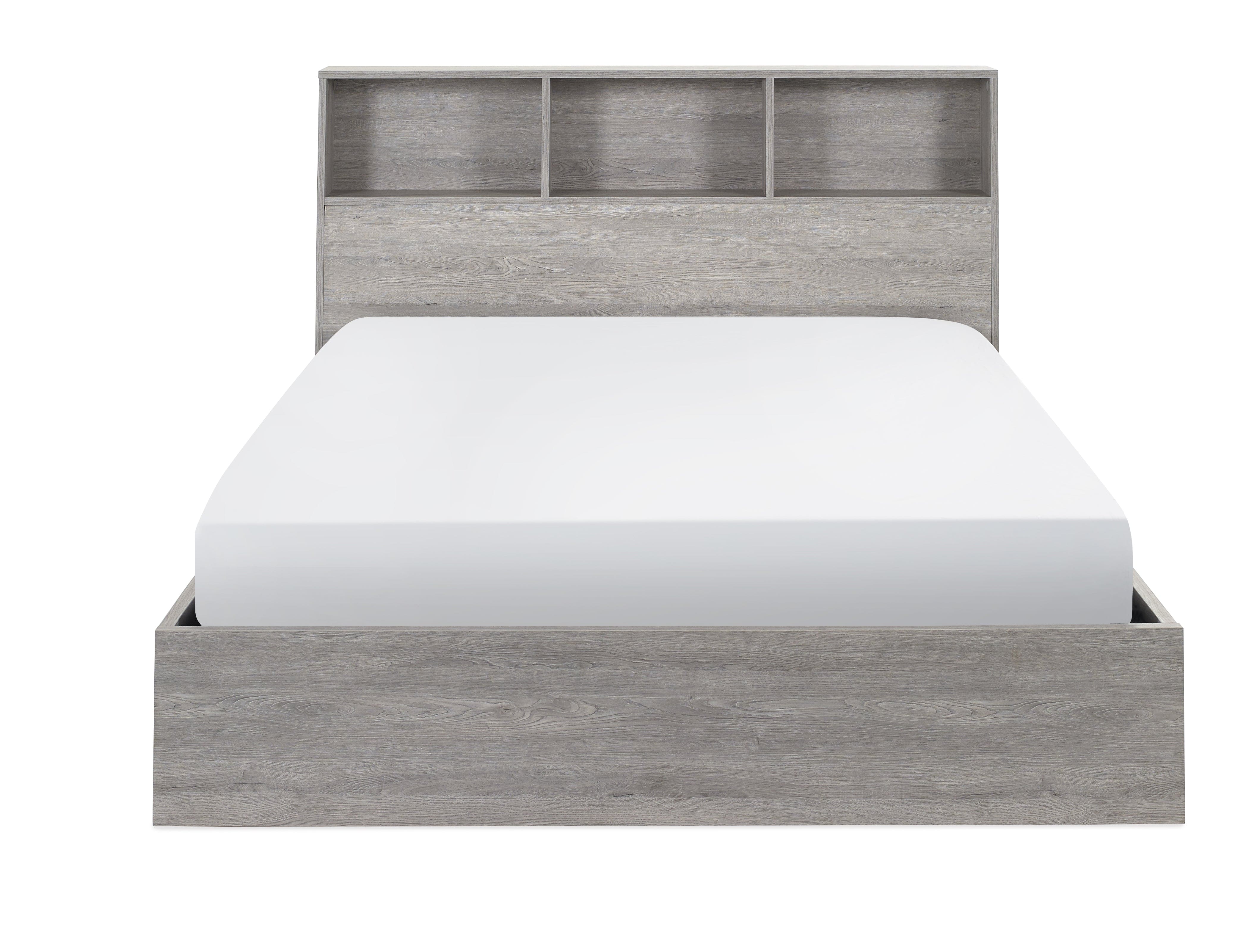 Julian Bowen Wood Bed Bali Ottoman Storage Bed - Grey Oak Bed Kings