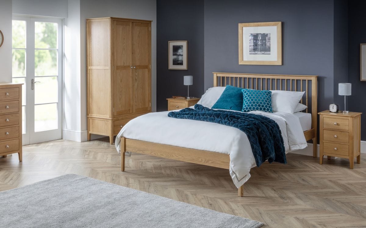 Julian Bowen Wood Bed Cotswold Oak Bed Frame Bed Kings