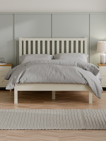 Julian Bowen Wood Bed Coxmoor Bed - Ivory and Oak Bed Kings