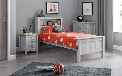 Julian Bowen Wood Bed Maine Bookcase Bed Dove Grey Bed Kings