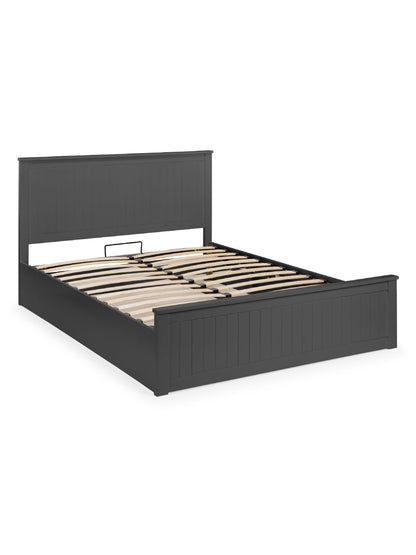 Julian Bowen Wood Bed Maine Ottoman Bed - Anthracite Bed Kings