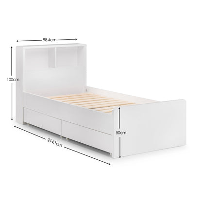 Julian Bowen Wood Bed Manhattan Bookcase Bed 90Cm Bed Kings