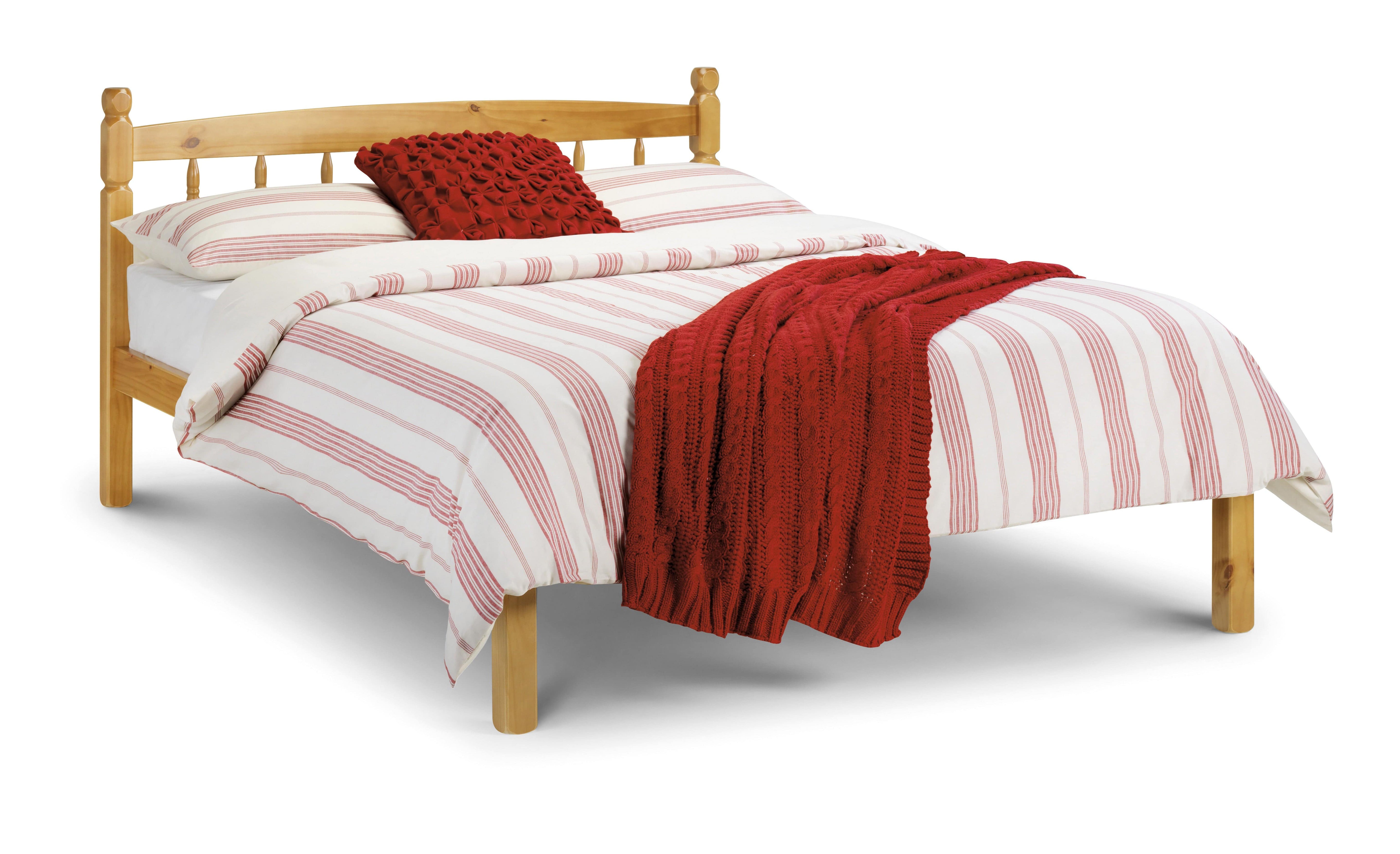 Julian Bowen Wood Bed Pickwick Pine Bed - Solid Pine - Pine Bed Kings