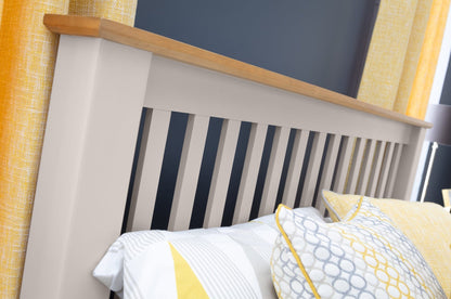 Julian Bowen Wood Bed Richmond Wooden Bed High Foot End - Elephant Grey Bed Kings