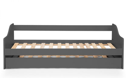 Julian Bowen Wood Bed Single 90cm 3ft Elba Day Bed - Anthracite Bed Kings