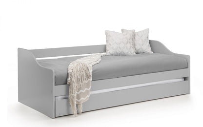 Julian Bowen Wood Bed Single 90cm 3ft Elba Day Bed - Dove Grey Bed Kings